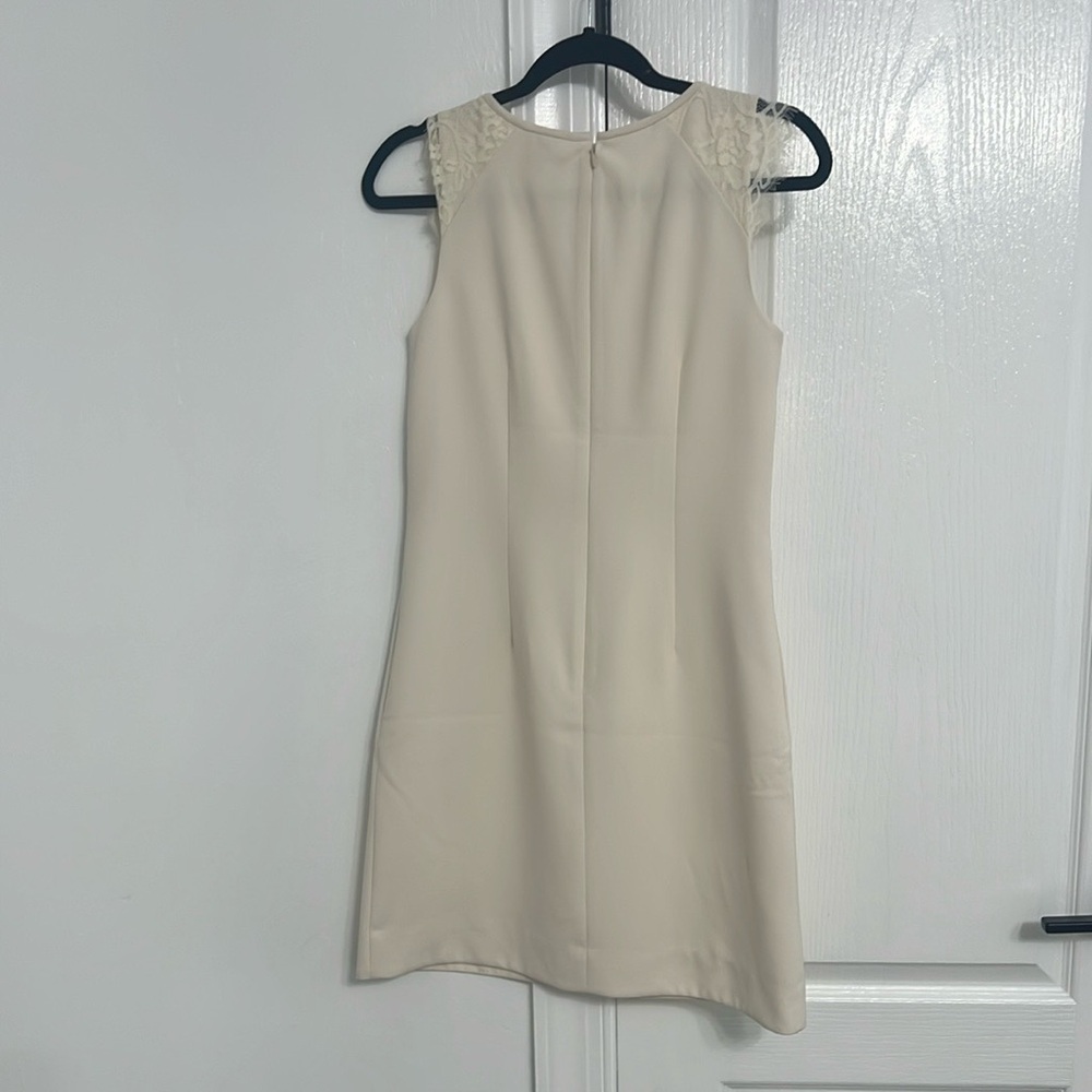 J. Crew Cream Sheath Mini Dress Sleeveless Crew Neck - Picture 4 of 4